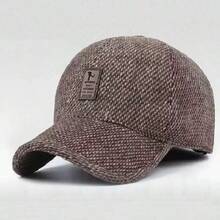 1pc New Men's Autumn Winter Warm Ear Protector Wool Cap, Middle-Aged & Elderly Casual Dad Hat, Cold-Proof Baseball Cap - Ear-protecting Beanie for Seniors - View 8