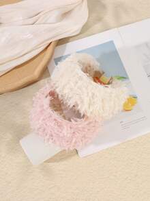 1pc Fashion Autumn/Winter Plush Wide Headband Women's Hair Accessory For Daily Wear, Gift For Friends And Family, Holiday Party Outfit - Multicolor - View 2