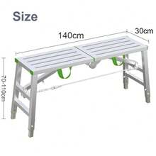 Heavy Duty Steel Hop Up Step Ladder Folding Stool Work Bench Platform 1400mm UK - 25B-wIN-uK-bXSJYT - View 8