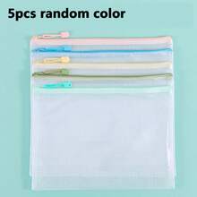 1/5/10/20 A4 Zipper File Bags, Transparent Storage Bags, Minimalist Color Scheme, Suitable For A4 Paper And Book Storage, Office Document And Material Storage Bags. Suitable For School, Office, And Home Use. - Multicolor - View 13