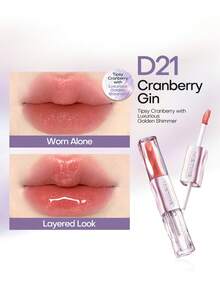 Mistine Lip Glaze Dua Ujung Cermin Air Gloss Lip Mud Lipstik Matte Anti Lengket untuk Bibir Montok D21 - D21 - View 1