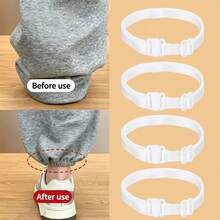 4/2/1pc HAIRK Pant Leg Shortening Elastic Band, Invisible Drawstring Adjustable Buckle, Seamless Design, Detachable Pant Leg, Anti-Drag, Tightening Fixing Strap - Multicolor - View 6