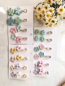 Fresh Romantic Floral Polymer Clay Cutter Mold, Exquisite Flower Shaped Clay Cutter Mold, DIY Handmade Earring Pendant Brooch Making Tool, Suitable For Polymer Clay, Air Dry Clay, 3D Printed Cutter, Clean Cut, Handmade Jewelry DIY Craft Accessories - Flower - View 7