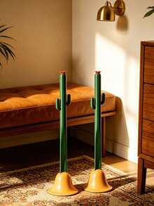 1pc Green Cactus Shaped Shoe Horn, Plastic Long Handle With Decorative Red Flower Top, Ergonomic Shoe Helper With Stable Base, Suitable For Home Bedroom Dormitory Apartment Daily Indoor Use - A - View 7