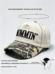 1 buah Topi Baseball Unisex dengan Pinggiran Melengkung, Bordir Huruf MOMMIN, Pinggiran Kontras Bermotif, Dapat Diatur, Gaya Kasual untuk Pemakaian Sehari-hari, Jalanan, dan Perjalanan - Beraneka warna - View 4
