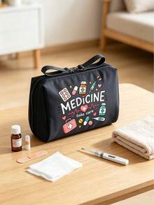 Medicine Storage Bag,Portable First Aid Kit Pouch,Large Capacity Medical Supplies Bag,Travel Emergency Medication Bag For Outdoor,Home And Vacation - Multicolor - View 4