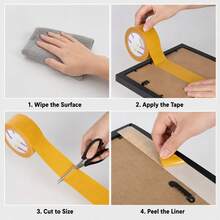 Heavy Duty Fiberglass Mesh Double Sided Tape Strong Tear-Resistant Adhesive Carpet Tape Residue-Free Easy Cut For Rug Car Mat Wall Decor DIY Craft Wedding Event Flooring - Yellow - View 10