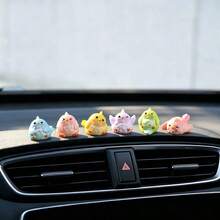 6pcs Cute Colorful Mini Parrot Car Dashboard Desktop Ornament DIY Auto Interior Office Desk Computer Screen Decor Accessories Gift For Bird Lovers - Colorful Parrot - View 3