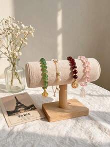 1pc Microfiber Watch Display Stand, Watch Storage Rack, Necklace Bracelet Storage Rack, Bracelet Watch Storage Display Stand, Can Be Used As Watch, Necklace, Bracelet And Bangle Storage Rack - Multicolor - View 7