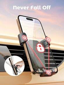 3/2/1pc Car Ventilation Phone Holder, Supports 360° Rotation And Ventilation Navigation, Suitable For 4.7 To 6.5 Inch Devices, Durable Material, Anti-Vibration Anti-Shake Anti-Slip, Easy One-Hand Operation - Multicolor - View 5