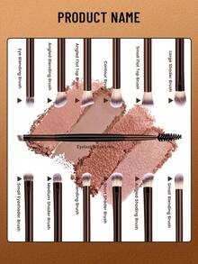 SEPROFE 13 Piece Eye Makeup Brush Set, Ultra Fine Fiber Fits Eyes Eye Corners Eye Tail Eyebrow And Eyelash Areas, Makeup Tools For Eyeshadow Concealer Cream And Eyelash Cosmetics Application - Brown - View 7