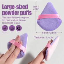 BS-MALL 14PCS Face Foundationg Sponge Set Custom Logo Full Size Makeup Tool Soft Vegn Velvet Powder Puff Makeup Sponge Set - Purple - View 3
