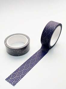 2 Rolls Geometric Striped Pattern Washi Tape Set - Exquisite Creative Foil Stamping Craft, Creative Fine Striped Tape Rolls, Suitable For Diary Decoration, Scrapbooking And Handicrafts, Ideal Choice For Unique Gift Wrapping And Party Decoration, Perfect For Back To School Season - Multi-color - View 17