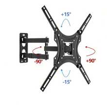 Full Motion TV Wall Mount, Suitable For Most 32-55 Inch TVs, Max VESA 400 X 400mm, With Swivel, Tilt, Extend And Horizontal Adjustment Functions, Supports Up To 55 Lbs - Multicolor - View 3