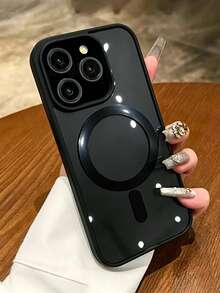 手機殼－時尚個性化極簡新款高級磁吸透明手機殼，相容 iPhone 18/18Pro/18ProMax/17/17 Pro/17 Pro Max/17 Air/16 E/15/14/13 Pro Max/12/11 - 黑色 - 查看 3