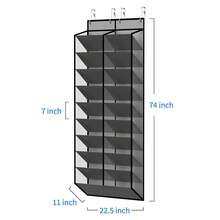 20-30 Pairs Door Hanging Shoe Rack, Mesh Hanging Shoe Storage With 20 Deep Pockets, 10-Tier White Door Shoe Rack, Suitable For Sneakers, Boots, With 4 Adjustable Hooks - Multicolor - View 5