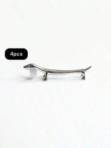 1/2/4/8pcs Aluminum Animal Chopstick Rests - Elegant Tableware Accessory, Lightweight Luxury Dog And Deer Shaped Spoon Holder, Suitable For Home And Hotel Use - Multicolor - View 12
