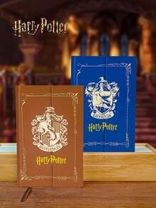 1pc Harry Potter Themed Hardcover Notebook, Diary Peripheral Book Vintage Manual Portable Journal Notebook, Office Use, Birthday Gift, Harry Potter Fan Friend Graduation Gift, Back To School - A - View 4