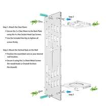Wall Mount Holder, Acrylic Saber Sword Stand Display, Vertical Wall Mounted Display Rack Compatible With Most Hilts. - Transparent - View 4
