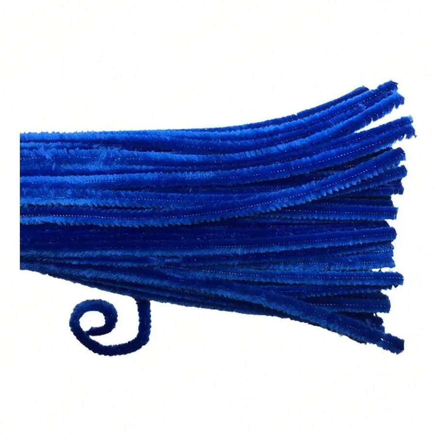 100 Chenille - Limpia Pipas Normal -manualidades = Full - 22 AZUL REY - Ver 1
