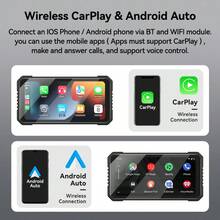 VENBES Layar Sentuh PND Sepeda Motor Tahan Air 6,25 Inci, CarPlay Nirkabel dan Android Auto, Pemutar Media Bluetooth, Kamera DVR Ganda Opsional - Unit Utama PND Sepeda Motor 5 inci - View 6
