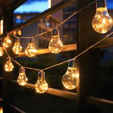Solar Powered Vintage Glass Bulb String Lights, Soft Warm Glow, Durable Waterproof, Suitable For Patio, Garden, Dorm And Holiday Party Atmosphere Lighting - Bulb - View 11
