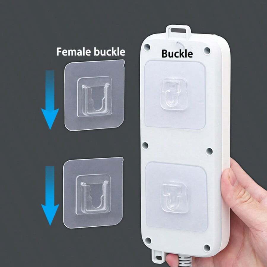 2pcs Strong Adhesive Hooks, Damage-Free Snap Design, Drill-Free, Multi-Functional, Waterproof, Suitable For Bathroom, Kitchen, Home Wall Decoration, Removable Adhesive Hooks, Practical Hooks, Practical Hooks