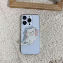 Cartoon Cat Phone Push-Pull Stand, Adhesive Phone Back Stand, Suitable For All Phones, Desktop Stand - Multicolor - View 5