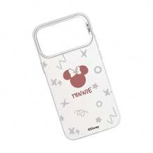 Miniso Disney Mickey & Minnie Couple Profile Picture Case For IPhone 18 Pro Max/18 Pro/18/17/17 Pro/17 Pro Max/17 Air/16 Pro/16 Pro Max/15/15 Pro/14/13/15 Pro Max/16 Plus/12, Minimalist Stylish Creative Protective Cover Compatible With Apple - White - View 2