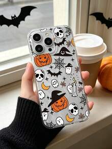 Halloween Pumpkin Ghost Bat Phone Case 17 Pro Max 17 Pro 17 16 Pro Max 16 Pro 16 15 Pro Max 15 Pro Max 15 Pro 15 14 Pro Max 14 Pro 14 13 Pro Max 13 Pro 13 12 Pro Max 12 Pro 11 - Multicolor - View 1