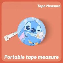 1pc Disney [One-Click Retraction] 2.0m Tape Measure, Stitch Cute Peripheral Body Measurement Tape Soft Leather Ruler Household Measurement Tape High Aesthetic - Multi-color - View 4