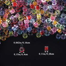 200/500/1000/2000pcs Mixed Color Mini Acrylic Dye Core Seed Beads Spacer Loose Beads For DIY Jewelry Making Bracelet Necklace Earrings Phone-Chain Key-Chain Accessories Craft Decoration - Multicolor - View 2