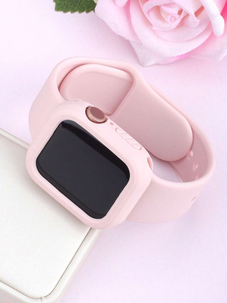 2合1運動矽膠錶帶與錶殼，相容 40mm、41mm、42mm、44mm、45mm、46mm 及 49mm 尺寸，柔軟舒適鉚接矽膠錶帶搭配防摔鏤空矽膠保護殼，相容 Series Ultra/12/11/10/9/8/7/6/5/4/SE 機型，防水運動錶帶與錶殼套組，男女適用