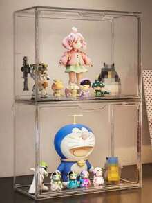 1 Acrylic Display Case - Clear Display Stand Display Cabinet Display Box Mini Handmade Toy And Doll Figurine Storage Box - Clear - View 7