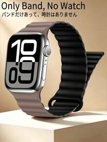 Magnetic Soft Silicone Fashion New Dual-Color Watch Band Compatible With Apple Watch Series S11 S10 S9 S8 S7 S6 S5 S4 SE Ultra, Men's And Women's Sports Yoga Anti-Slip Anti-Sweat Silicone Band, Compatible With Apple Watch 49/46/45/44/42/41/40/38mm Apple Smart Watch Accessories Wristband, Men's And Women's Accessories Autumn Outdoor Sports Beach Jewelry, Vacation Gift Halloween - Black - View 23