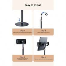 Portable Adjustable Monitor Stand, Foldable Desktop Stand With Clamp Base And Adjustable Height/Angle, Suitable For Phones, Tablets, Laptops, Can Be Clamped To Desk, Bedside, Travel Use, Suitable For Smartphones, E-Readers - New Arrival - View 8