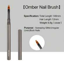 Professional Nail Art Brush Set, Metal Handle Nail Brushes For Gel Polish, Acrylic, French, Liner, Painting, Manicure Tools - Black - View 7