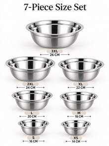 Kitchen Baking Mixing Bowl Set Stainless Steel Stackable Cooking Basin Egg Beating Salad Mixing Prep Bowls Home Multi-Functional Fresh-Keeping Bowl Can Also Be Used As Pet Food Dish - View 10