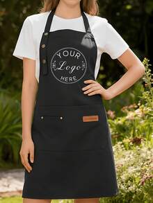 Customizable Unisex Cooking Apron, Personalized With Photos, Logos, Text, Icons, Thick Fabric Kitchen & Gardening Apron, Perfect Birthday, Anniversary, Christmas Gift For Friends, Family, Couples - Multicolor - View 7