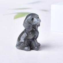 CUPIDCRYSTAL Natural Crystal Carved Puppy Decor, Fun Room Decoration Desktop Ornament, Unique Crystal And Rock, Halloween, Christmas Gift Choice, Crystal And Stone Crafted Gift - Crystal Carved Dog - View 7