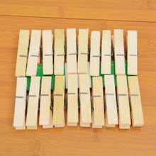 20pcs Natural Bamboo Clothes Pegs, Heavy‑Duty Spring Laundry Clothespins For Outdoor Drying, Multi‑Purpose Wooden Clips For Photos Crafts Home Use - Multicolor - View 7