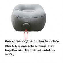 Press-To-Inflate Portable Folding Slouchy Chair - Camping Fishing Inflatable Seat, Outdoor Stargazing Lounge Chair, Quick Inflation Wear-Resistant, Lightweight Suitable For Picnic, Beach, Car Emergency, Office And Leisure Use - Multicolor - View 7