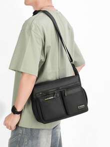 Men's Cargo Style Style Multi-Pocket Crossbody Bag Oxford Fabric Shoulder Bag Large Capacity Business Commute Travel Backpack Adjustable Strap Casual Practical Messenger Bag - Multicolor - View 6