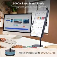 Portable Adjustable Monitor Stand, Foldable Desktop Stand With Clamp Base And Adjustable Height/Angle, Suitable For Phones, Tablets, Laptops, Can Be Clamped To Desk, Bedside, Travel Use, Suitable For Smartphones, E-Readers - New Arrival - View 5