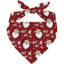 1pc 24.8*11 Inch Christmas Dog Bandana, Drool Bib Pet Decoration, Single-Sided Print, Washable Soft Pet Scarf, Suitable For Dogs And Cats - Multicolor - View 6