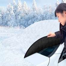 Car Front Windshield Snow Cover, Foldable Windshield Sunshade, Waterproof Frost Cover, All-Season Car Front Window Sunshade Snow Cover - Silver - View 4