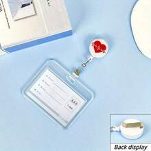 1 Set Doctor/Nurse Transparent Badge Card Holder, Retractable Badge Reel, Medical Element ID Card Clip - Multicolor - View 6