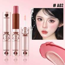 CZEL Kuzi Dual-Color Multi-Use Lip & Cheek Stick, Lipstick Blush Highlighter Stick, Watery Glow Korean-Style Nude Makeup, Portable - A02 - View 1