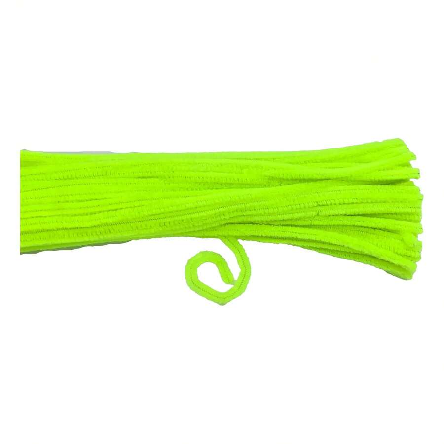 100 Chenille - Limpia Pipas Normal -manualidades = Full - 35 AMARILLO FLUORESCENTE - Ver 1