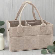 2/1pc 2mm Thick Felt Diaper Bag, 33cm*23cm*18cm, Portable Tote Bag For Moms, Baby Diaper Storage Bag And Milk Powder - Multicolor - View 7